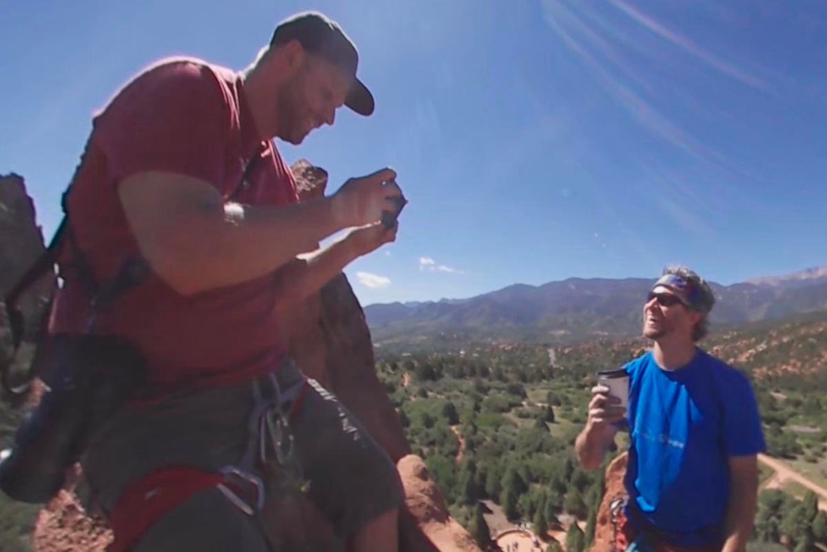 Drone Delivers Coffee to Climbers at Garden of the Gods