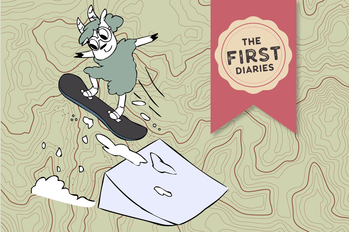 The First Diaries: That Time I Snowboarded in Powder