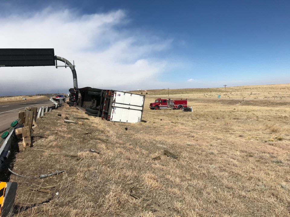 Strong Winds Flip Multiple Vehicles on Colorado Roadways