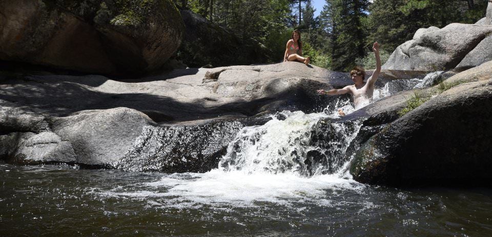 The Natural Water Slide in San Isabel National Forest