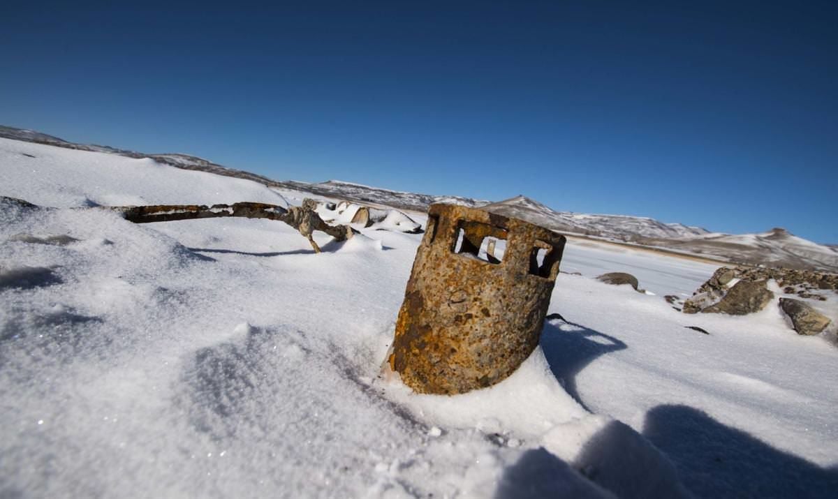 Ghost town revealed after years of being submerged underwater