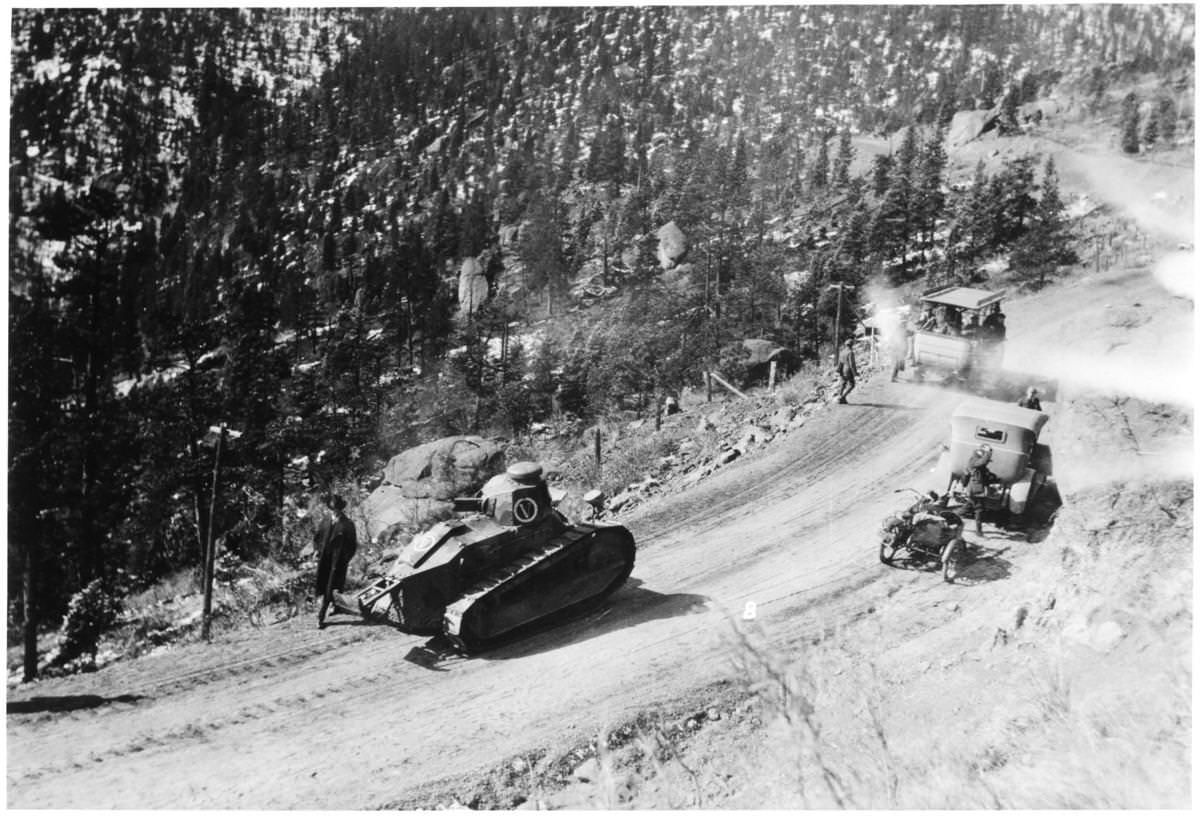 100 years ago, a tank took on Pikes Peak