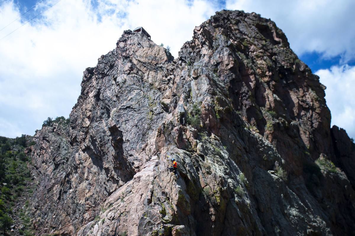 Cliffside climbs and narrow bridges on the Royal Gorge Via Ferrata