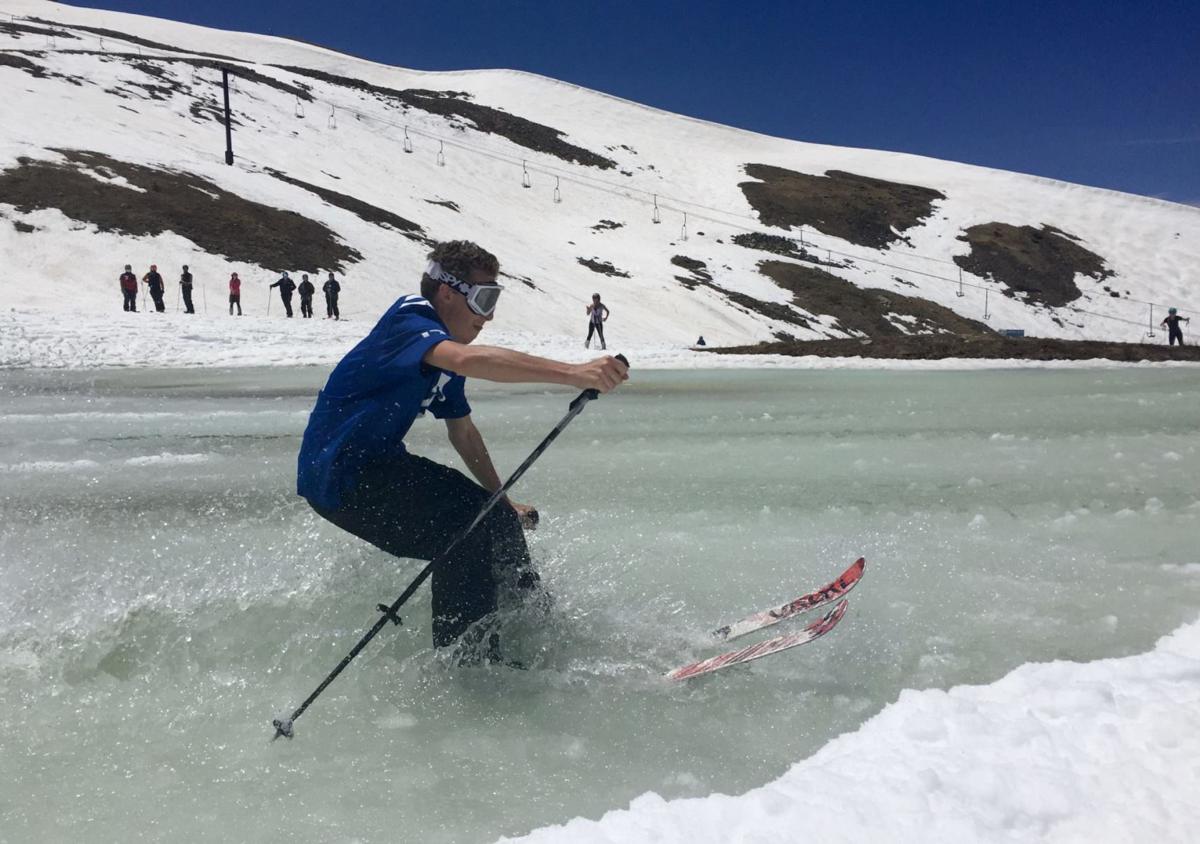 Natural pond lets slope-goers waterski at 11,500+ feet in Colorado
