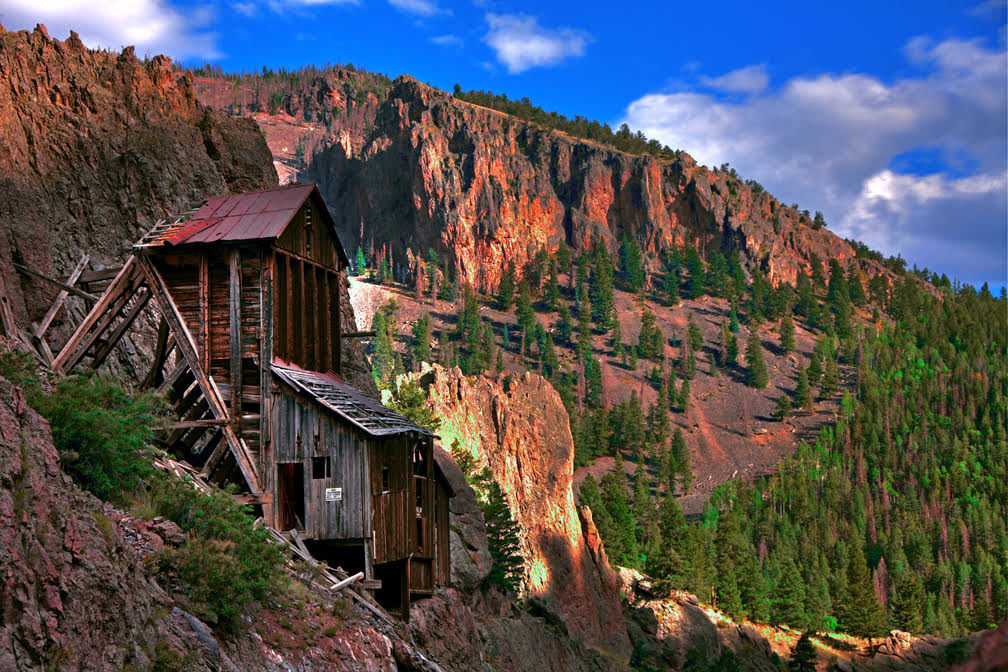 Find ghost towns and abandoned mines along Bachelor Loop in Colorado