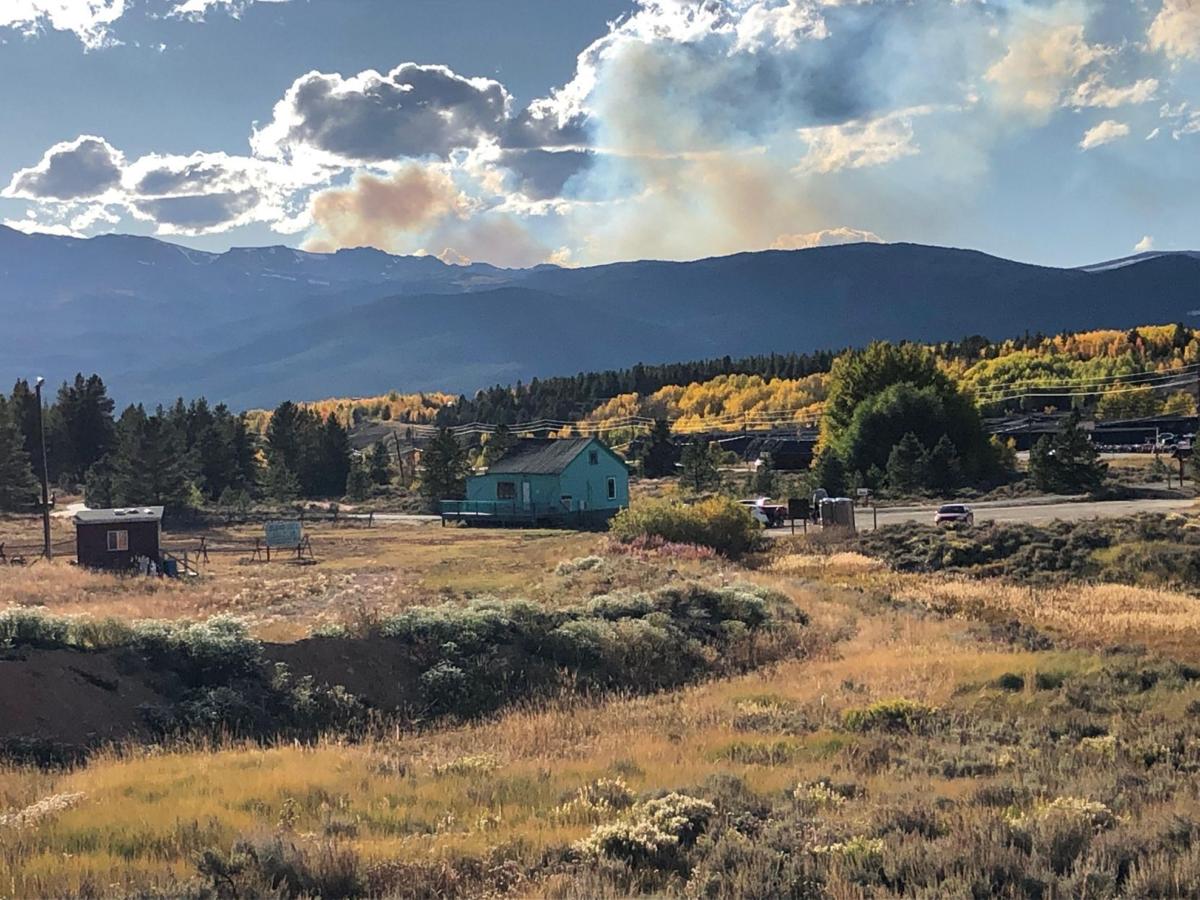 Wildfire burns at high altitude across Colorado wilderness