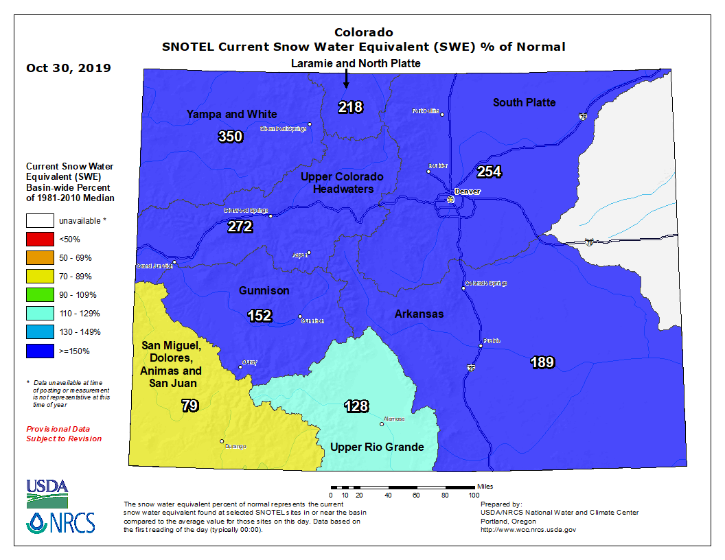Snowpack soars to 350% of norm in parts of Colorado