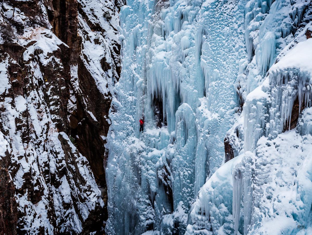 Frozen waterfalls start to form in iconic Colorado canyon