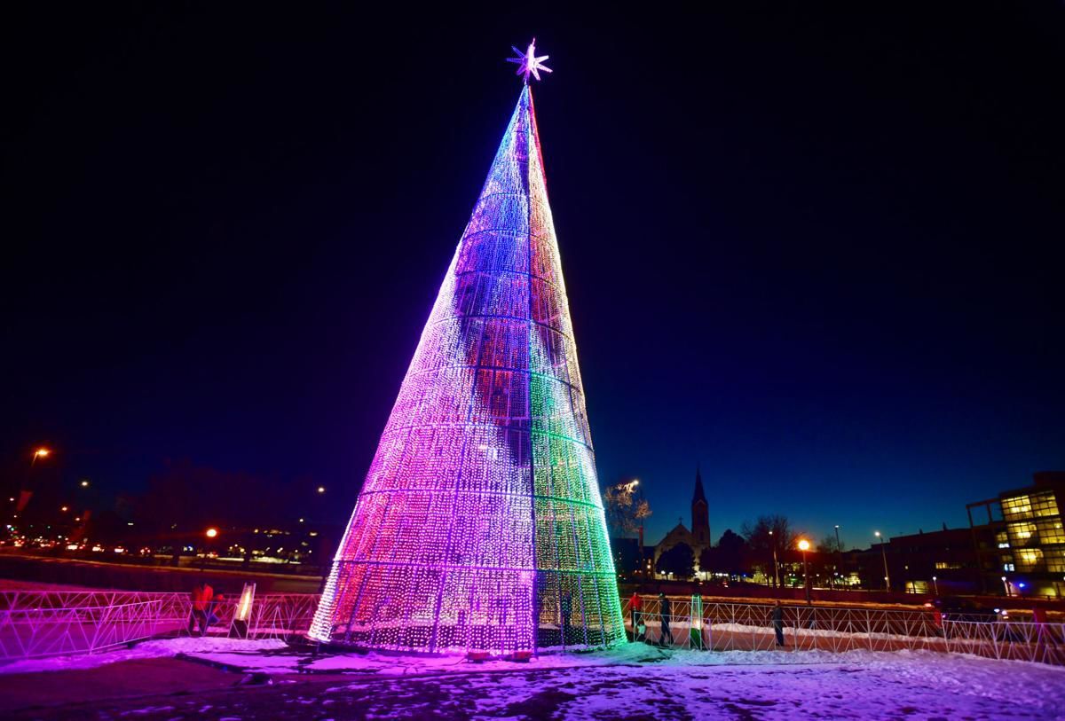 Visit a 110-foot tree with 60,000 lights in Colorado