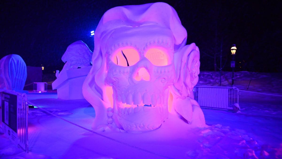Massive snow sculptures a beautiful sight to see this winter in Colorado