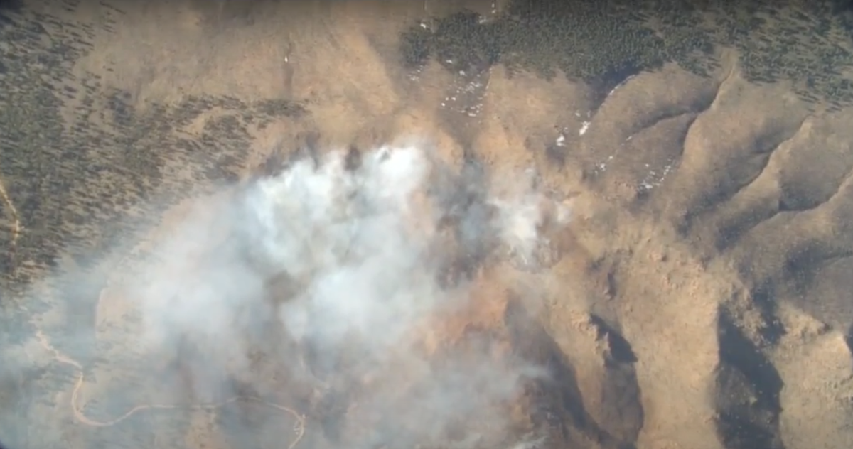 Wildfire ablaze in Hayman Fire burn scar in Colorado