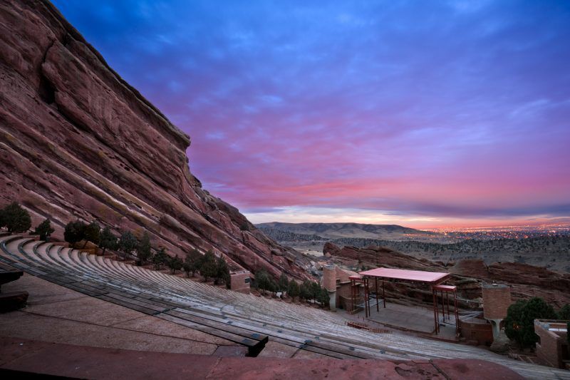 The venue is stunning, framed by two huge 300-foot monoliths. One is called 