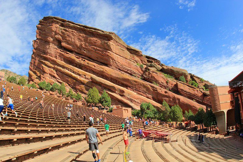 Running up and down the bleachers has also become a popular morning routine.Photo Credit: daveynin (Flickr).