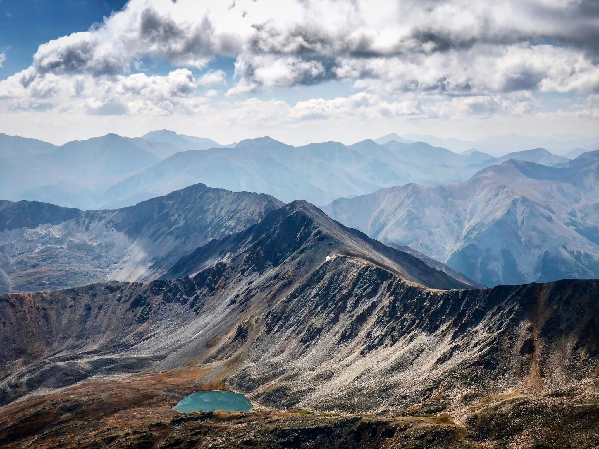The view from the summit of La Plata Peak. Photo Credit: Spencer McKee