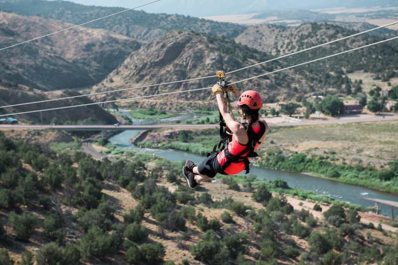 If you're feeling brave, there's also a zipline option at the canyon.Photo Credit: OutThere Colorado