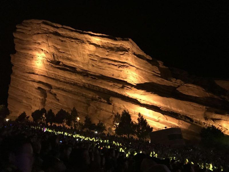 Red Rocks during a show.Photo Credit: Janelle Dam, The Gazette