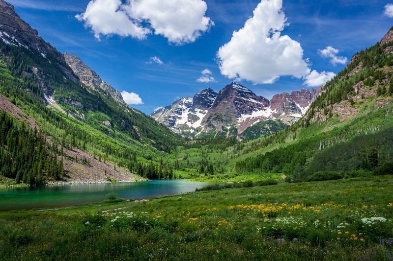3. AspenOne of the biggest draws of Aspen is Maroon Bells, and arguably the most photographed peaks in the state.Photo Credit: Focqus, LLC (iStock).