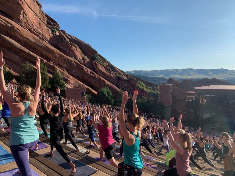 Hundreds attend sold-out yoga classes regularly.Photo Credit: Breanna Sneeringer, OutThere Colorado