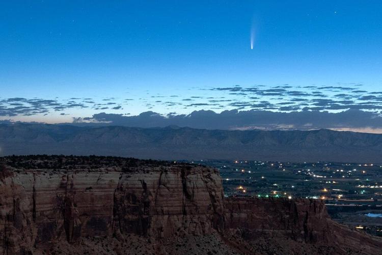 The NEOWISE comet above Colorado National Monument Conrad Earnest via AP
