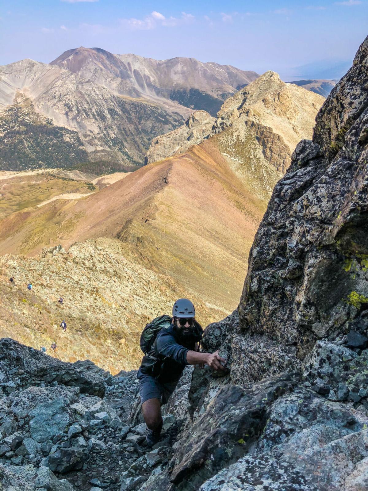 Nick Kohli on Mount Lindsey. Photo Credit: Spencer McKee