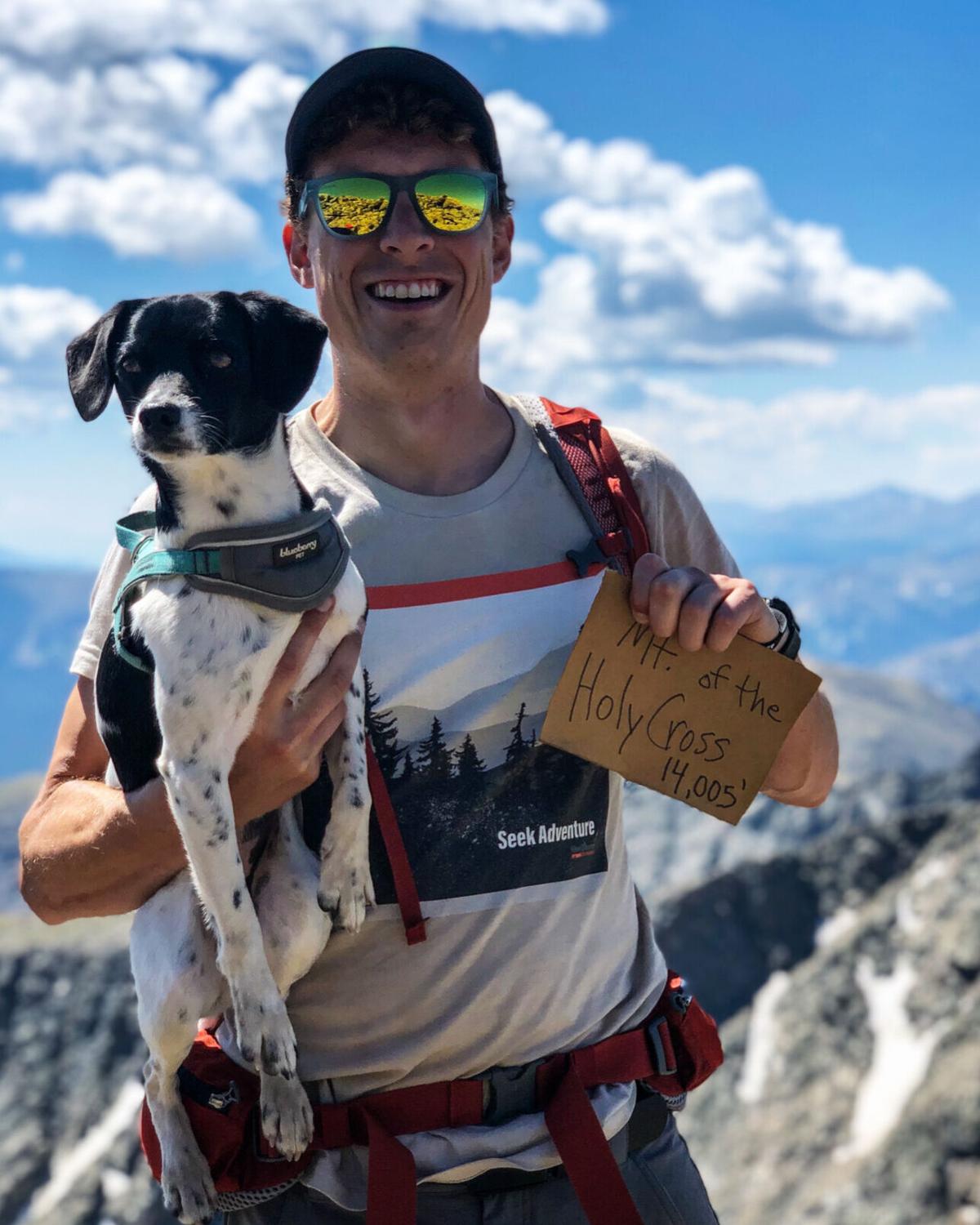 Spencer and Nala on Mount of the Holy Cross. Photo Courtesy: Spencer McKee