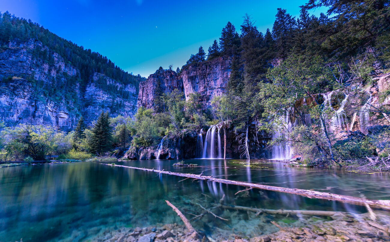 Hanging Lake at night Photo Credit: kwiktor (iStock)