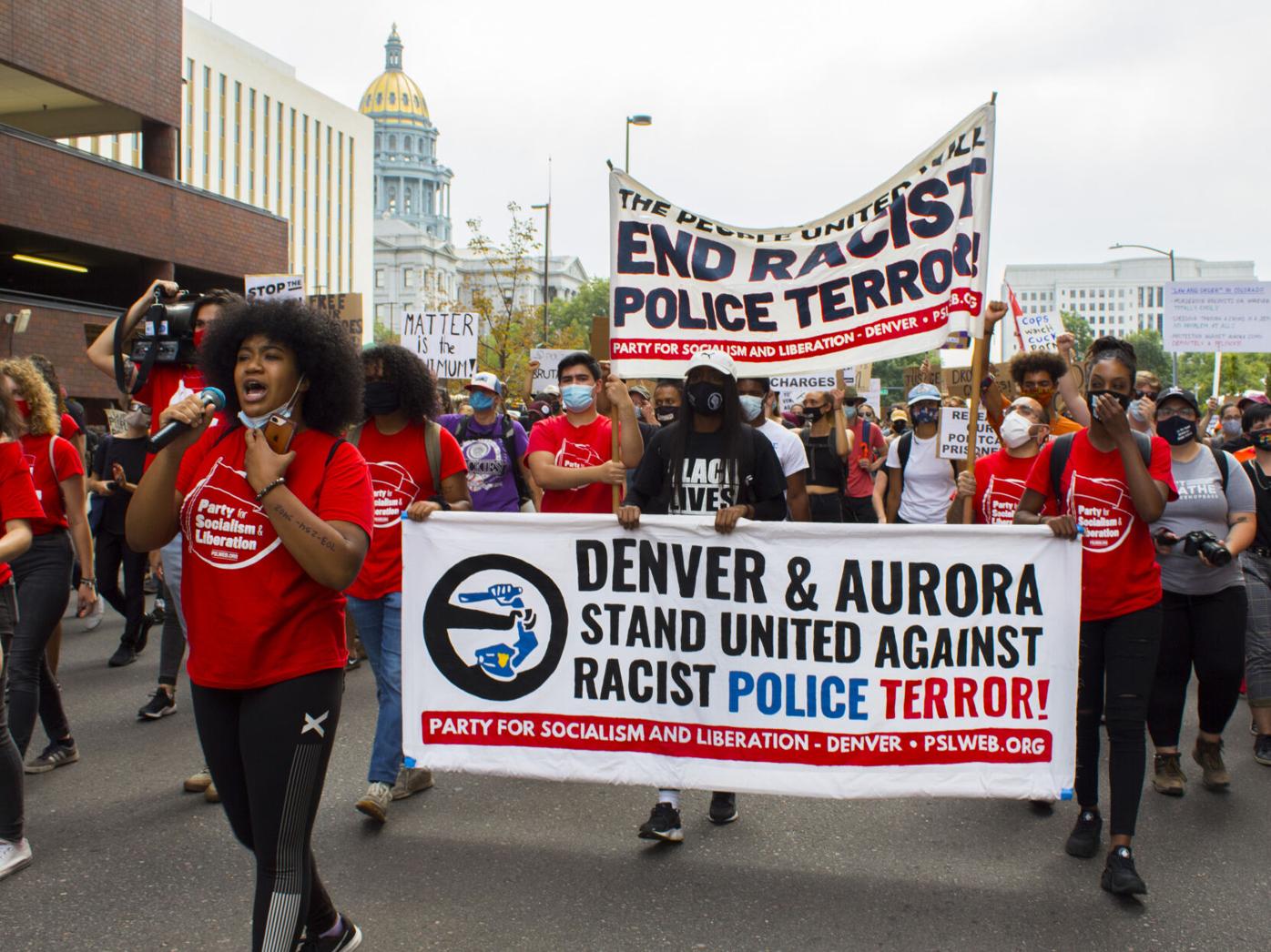 Hundreds march downtown to demand release of arrested BLM activists