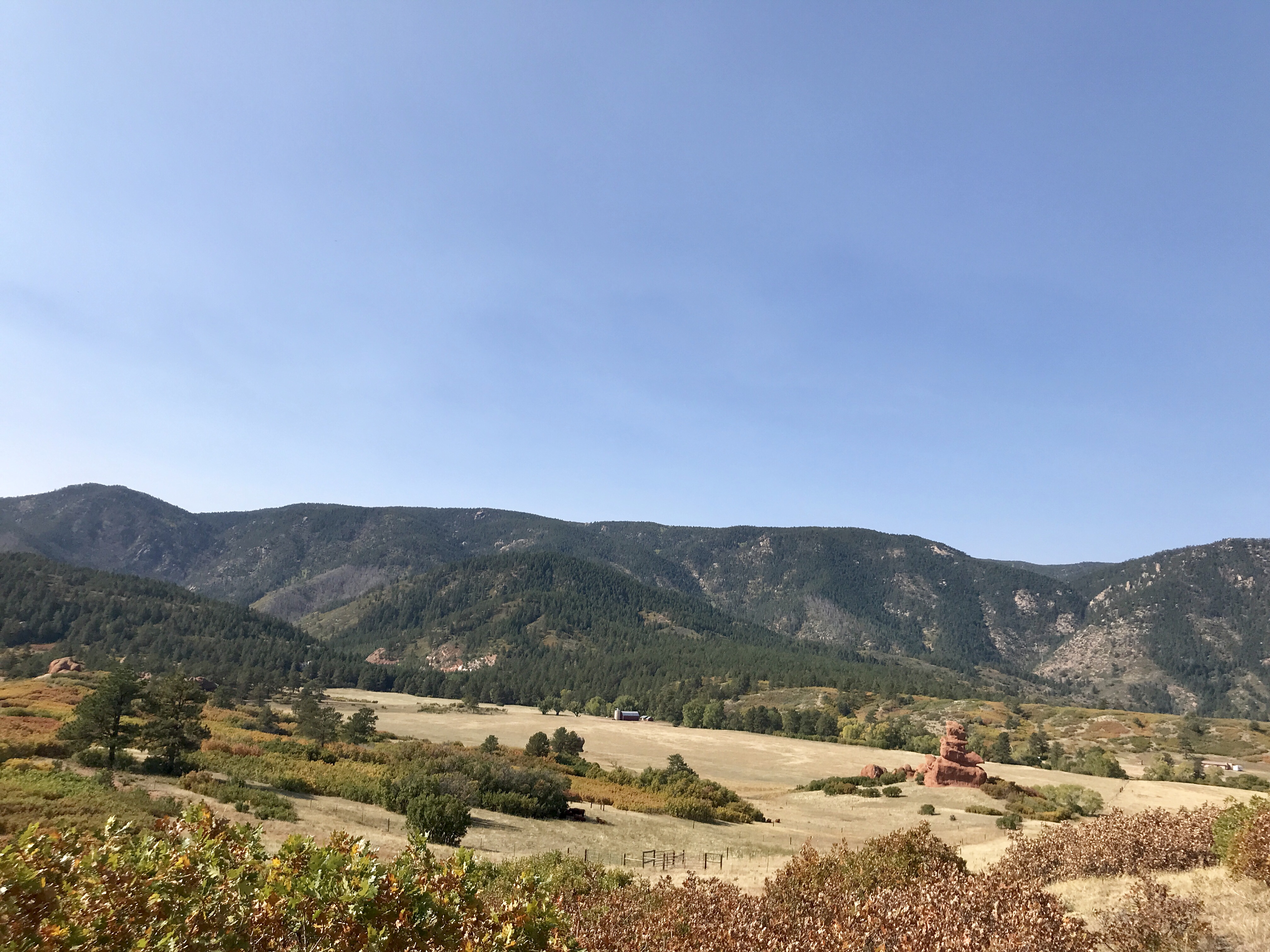 A sandstone outcrop towers amid the expanse of Sandstone Ranch, the new open space in Douglas County. Photo by Seth Boster, The Gazette