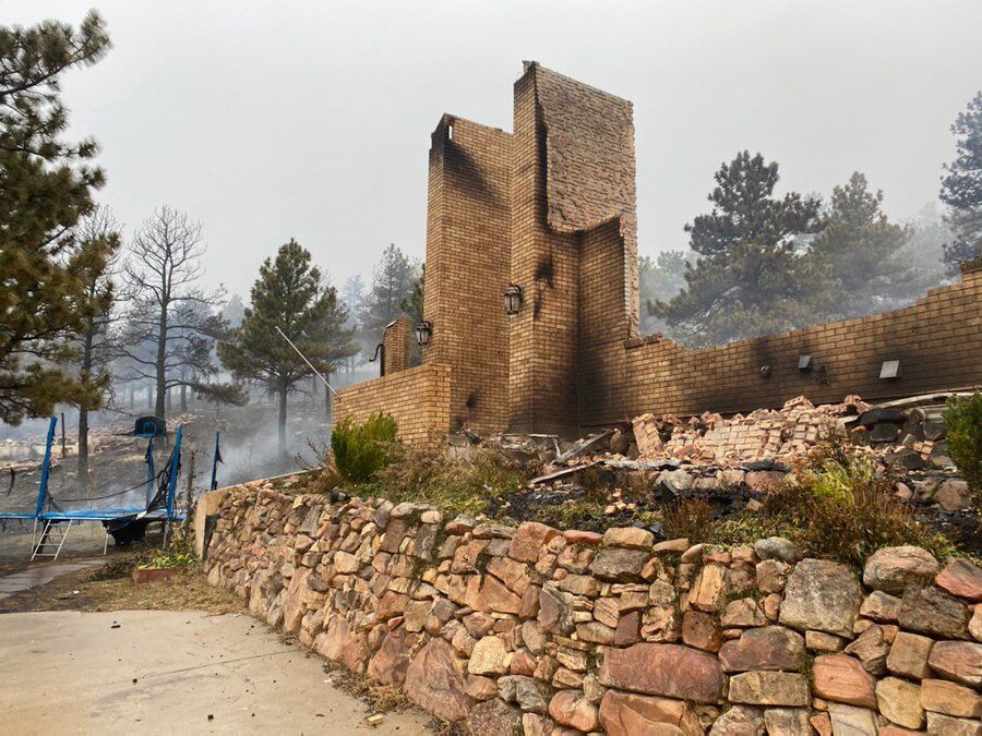 This photo, posted on Twitter Sunday by Boulder County woman Courtney Walsh, shows her home burned to its foundation. “It’s all gone. I’m gutted,” she wrote in the Twitter post. She said the family was given 30 minutes to evacuate and “lost almost everything.”