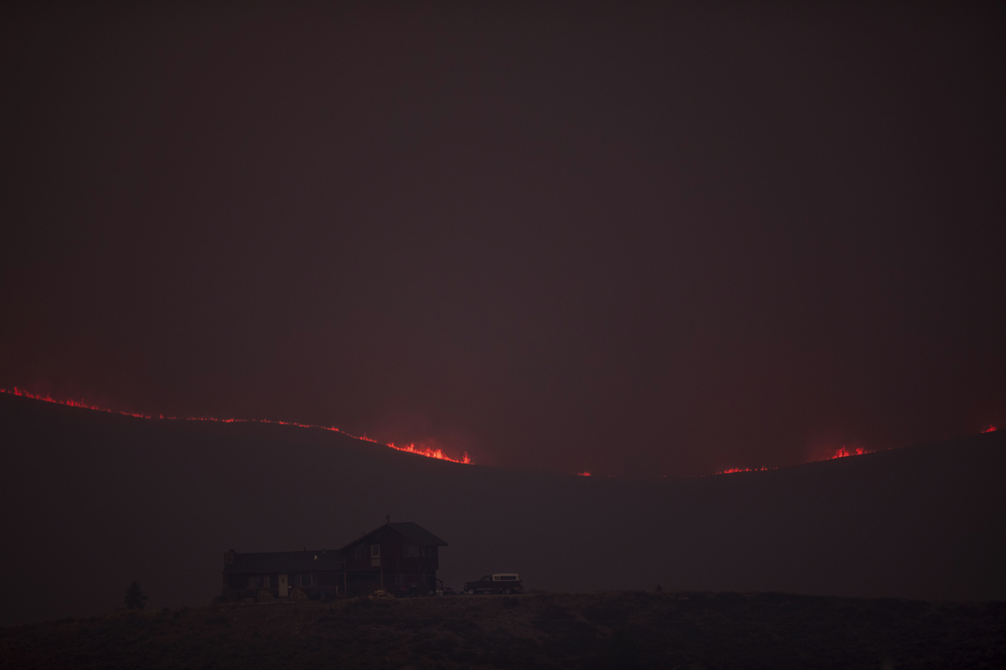 The East Troublesome fire burns close to the town of Granby in Grand County on Thursday, Oct. 22, 2020. The East Troublesome fire has grown to be the second-largest wildfire in Colorado history. (Chancey Bush/ The Gazette) (Chancey Bush The Gazette)