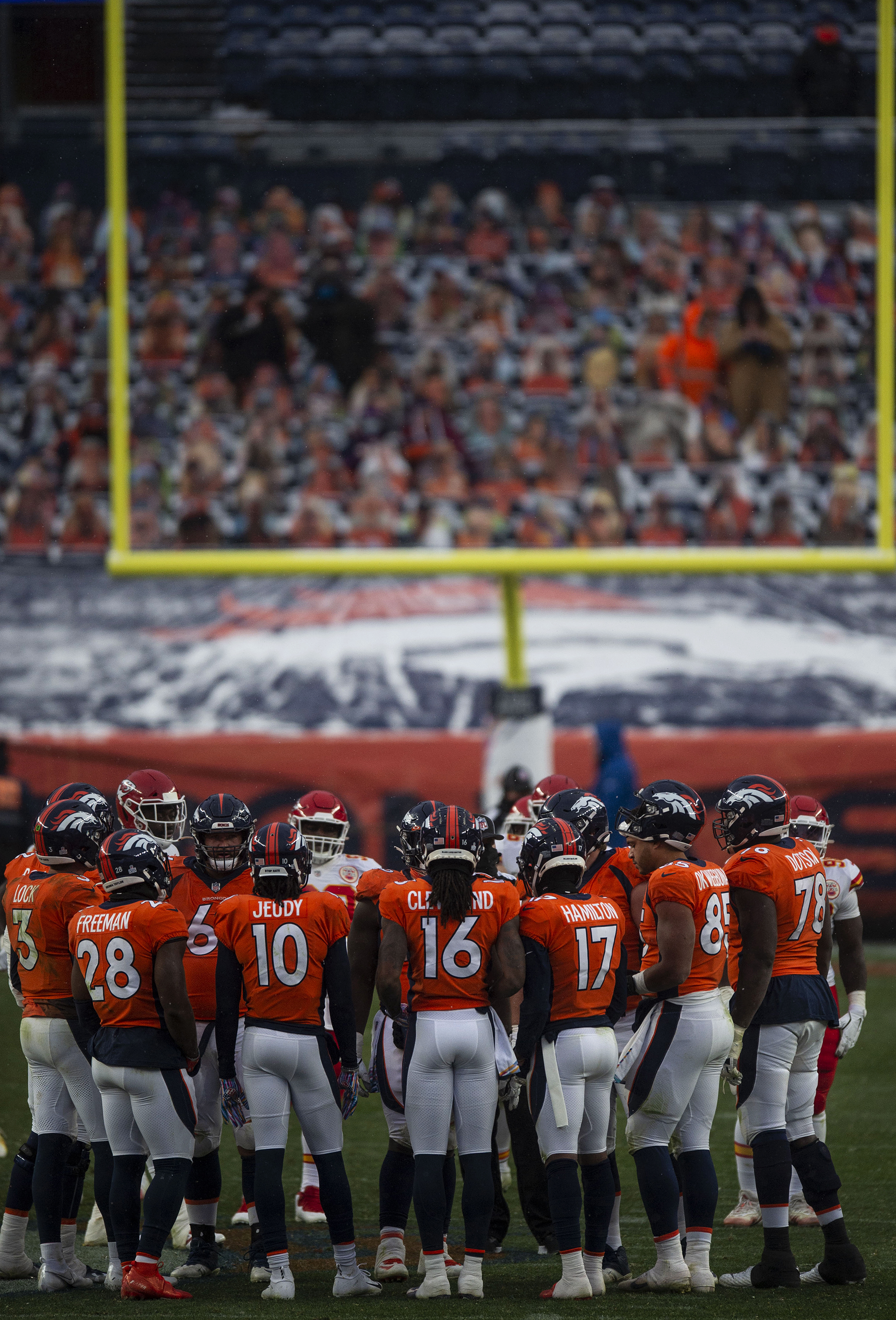 The Denver Broncos home game against the Kansas City Chiefs at Empower Field at Mile High in Denver, Colo., on Sunday, Oct. 25, 2020. The Broncos lost to the Chiefs by a score of 43-16.(Chancey Bush/ The Gazette) (ChristianMurdock)