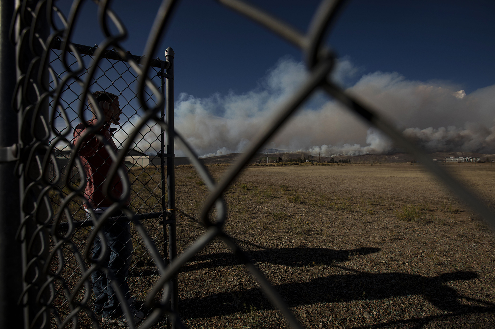 Smoke fills the sky at sunset at the East Troublesome fire burns close to the town of Granby in Grand County on Thursday, Oct. 22, 2020. The East Troublesome fire has grown to be the second-largest wildfire in Colorado history. (Chancey Bush/ The Gazette) (Chancey Bush The Gazette)