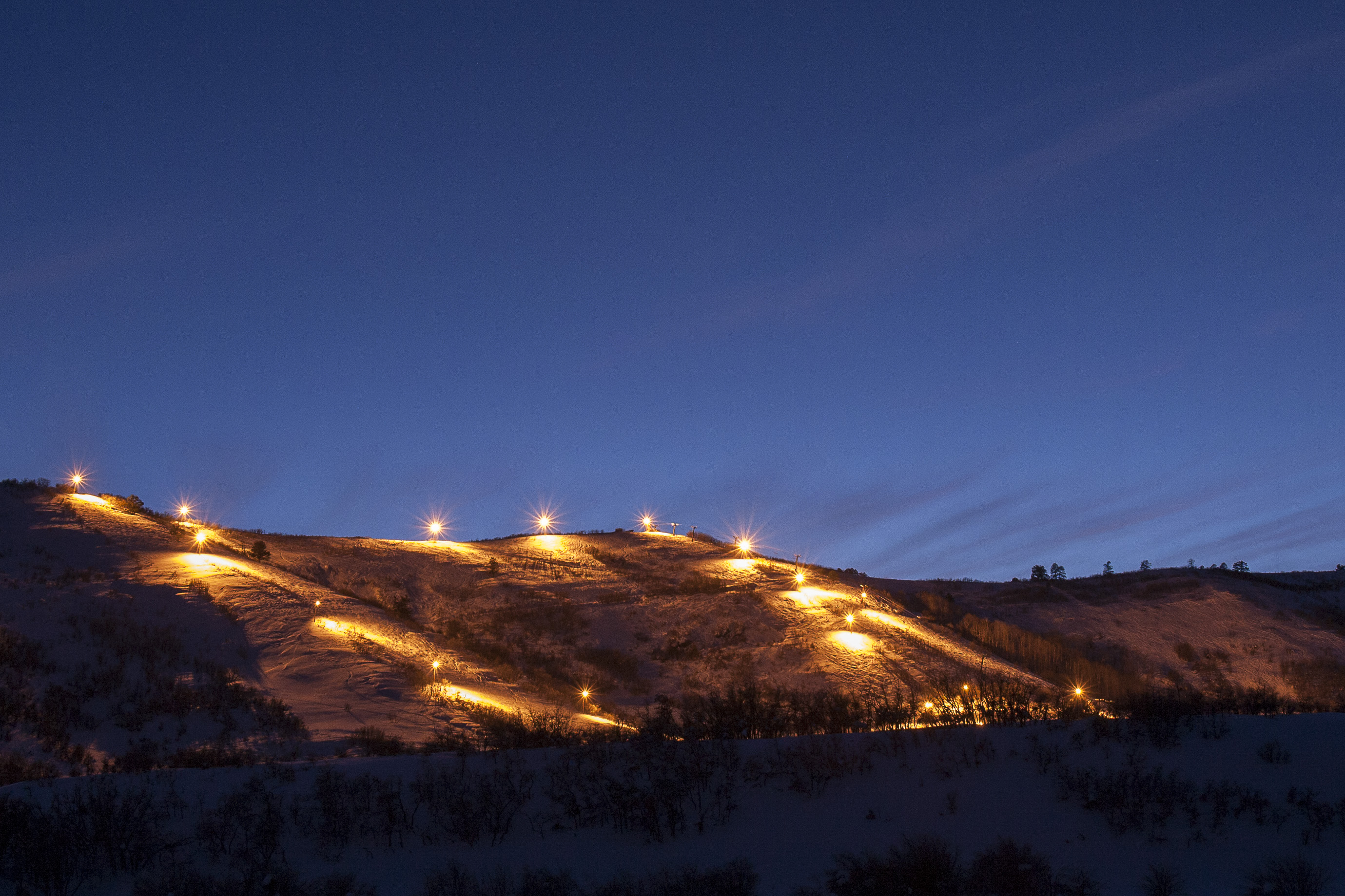 Night skiing is popular ata Hesperus Ski Area, about 11 miles outside of Durango. Photo credit: Scott DW Smith/Hesperus Ski Area