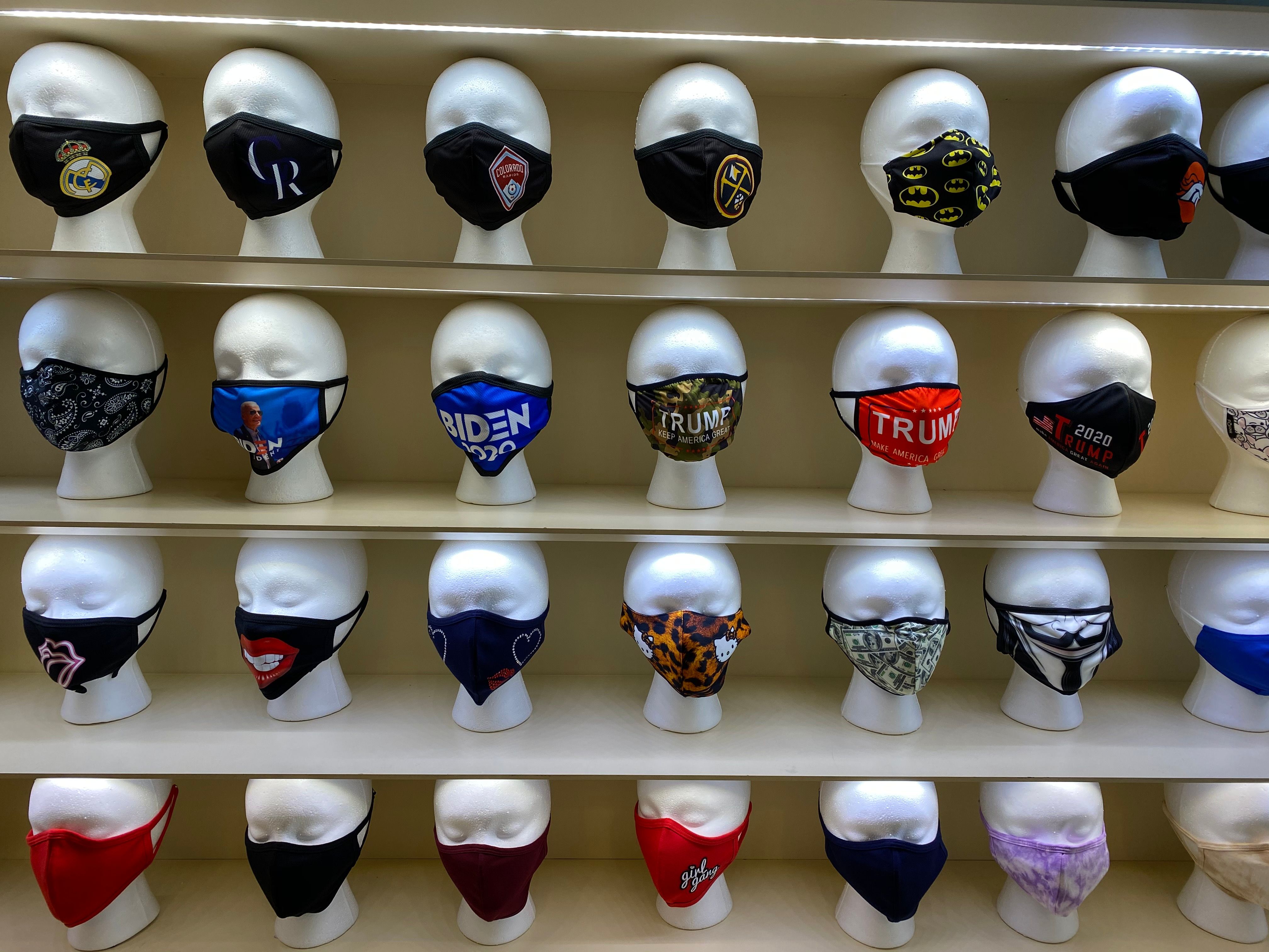 COVID-19 Essentials in Park Meadow Mall hopes its business model won’t last. Until then, the owners are betting shoppers are willing to put their money where their mouth is. Mask prices range from $19.99-$130. (JimTrotterEditorjim.trotter@gazette.comhttps://secure.gravatar.com/avatar/7be07d6cb25fd98cd2bd0b13bbf16452?d=mm&r=g)