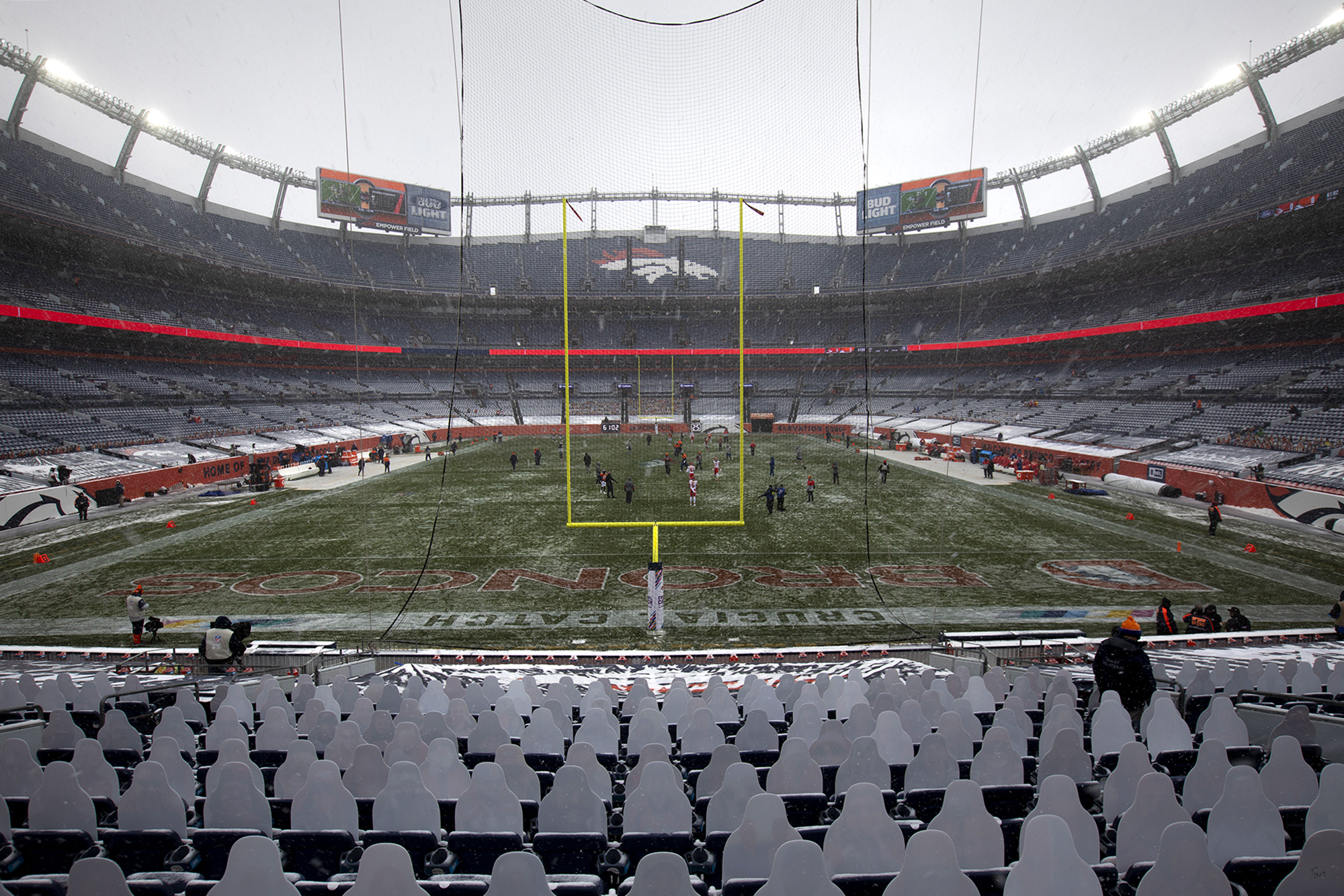 The Denver Broncos prepare to take on the Kansas City Chiefs at Empower Field at Mile High in Denver, Colo., on Sunday, Oct. 25, 2020. (Chancey Bush/ The Gazette) (Chancey Bush The Gazette)