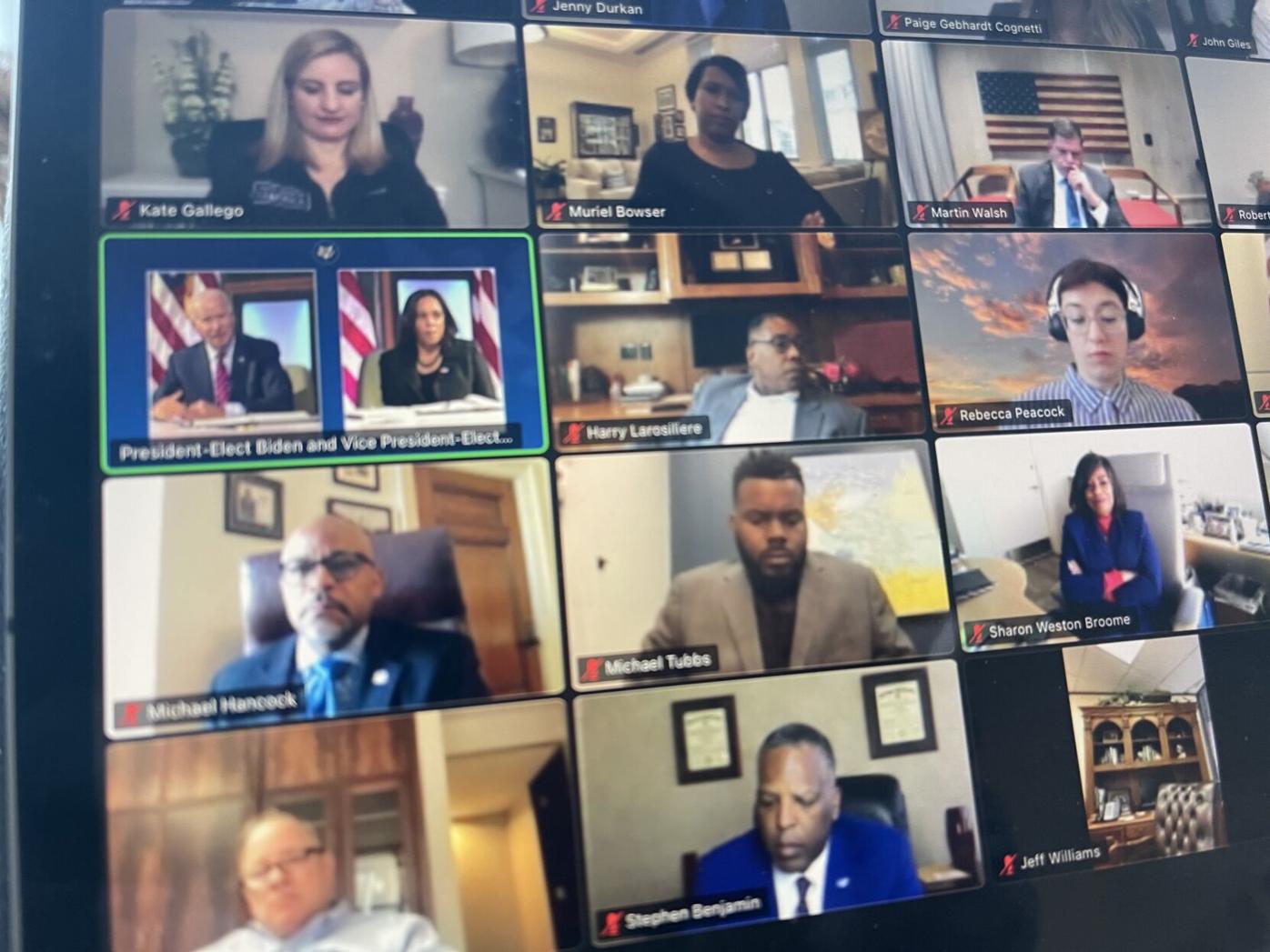 Hancock joins Joe Biden and Kamala Harris in U.S. Conference of Mayors’ discussion of COVID-19
