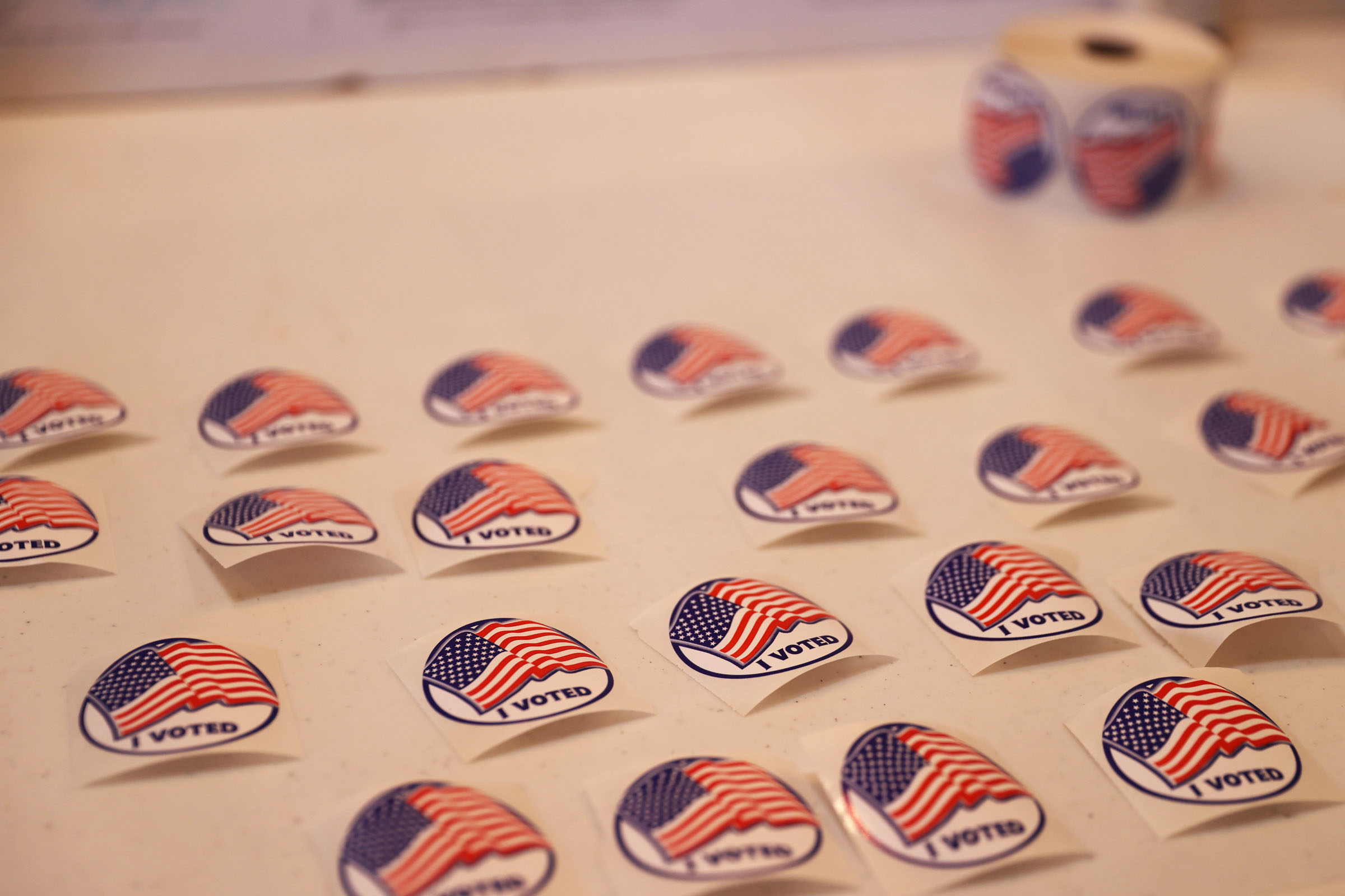 Stickers reading