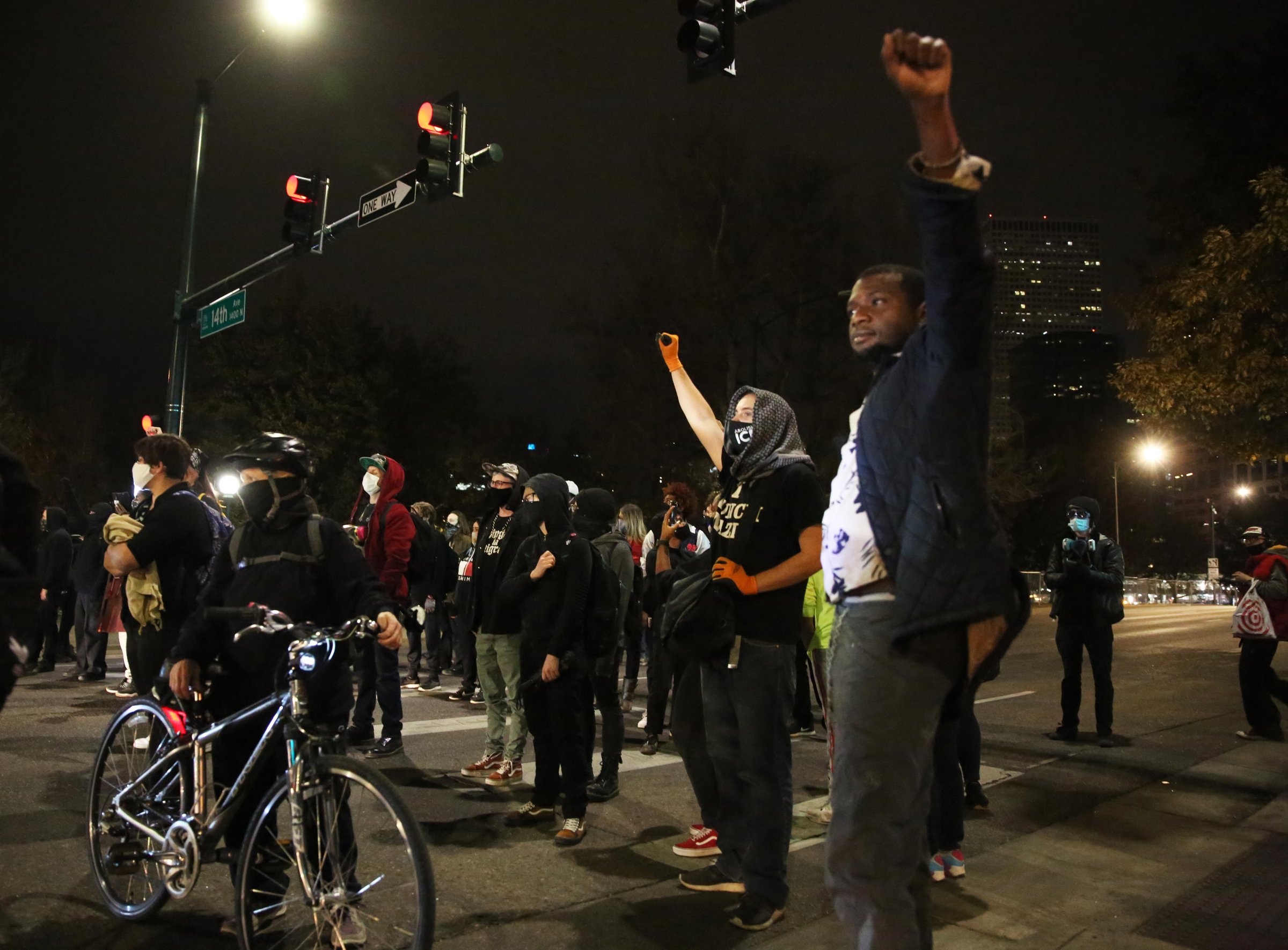 Around 100 people protest police brutality Friday night in Denver