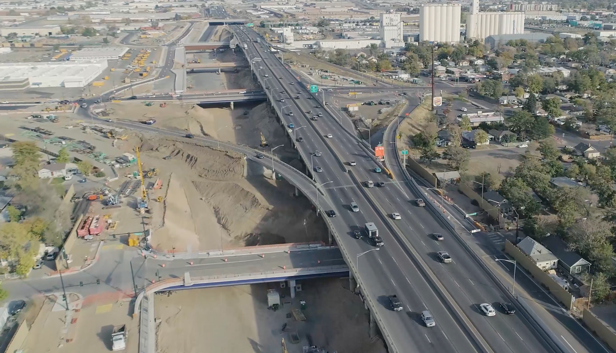 I-70 at Steele looking east on Oct. 18, 2020. (Photo courtesy of the Colorado Department of Transportation)