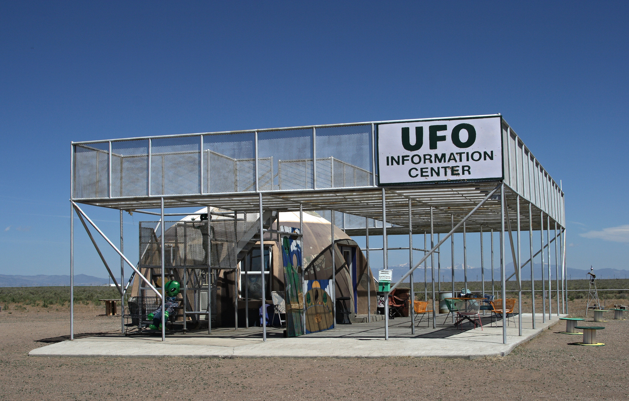 BONUS: Hooper UFO WatchtowerOne of Colorado’s most intriguing places for UFO sightings is Hooper, a town of about 100 residents in Alamosa County of the San Luis Valley. This valley is home to so many reports of unexplained sightings and events that a local woman was inspired to construct a UFO watchtower.Photo Credit: Faina Gurevich (iStock)
