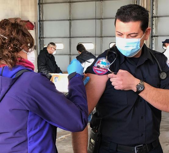 Vaccination clinic set up in Brighton