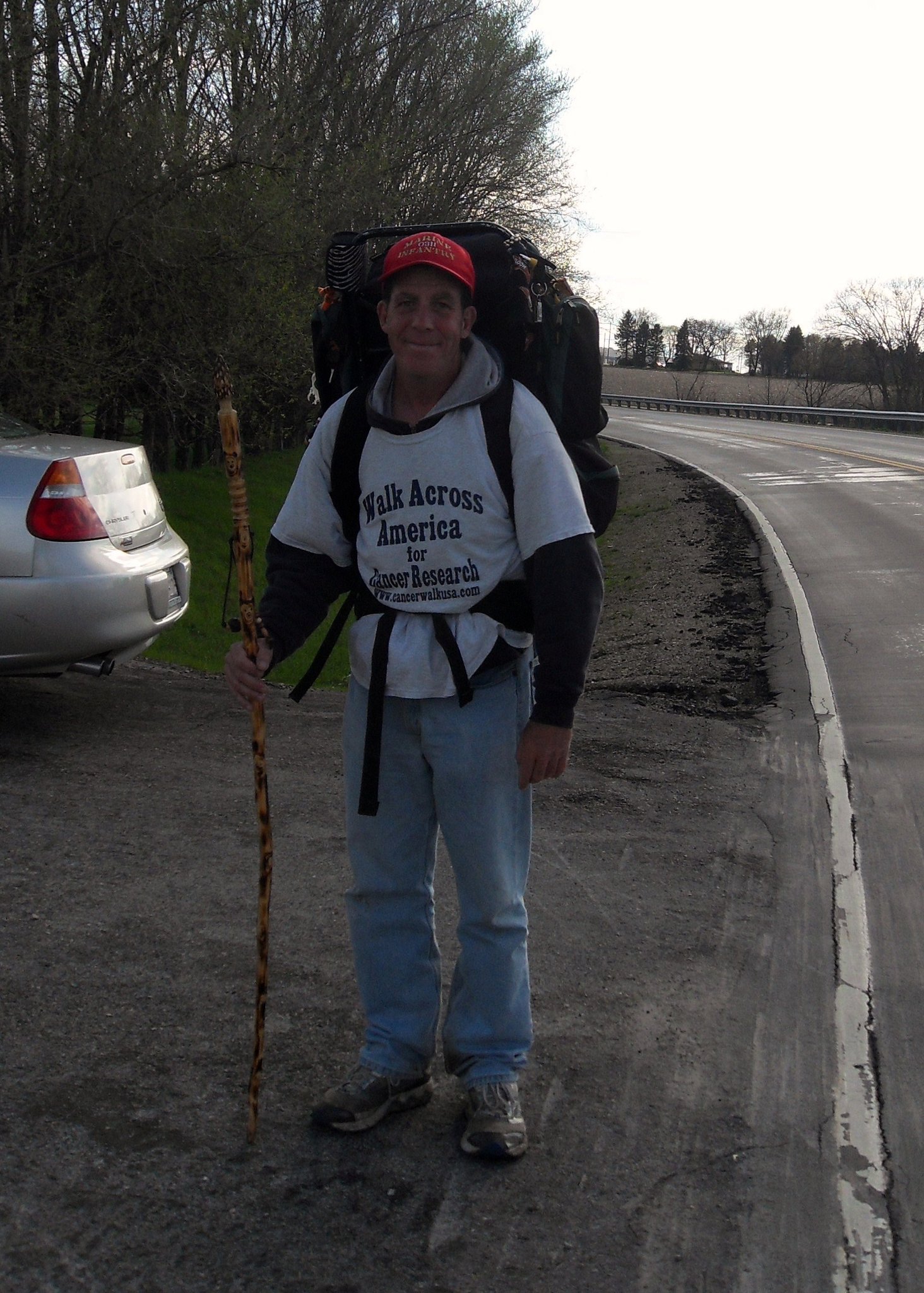 Jim Hickey began walking 24 years ago for people fighting cancer, and on Friday will begin a 108 mile journey from Cheyenne, Wyoming to Denver for a Loveland man. (Courtesy of Jim Hickey)