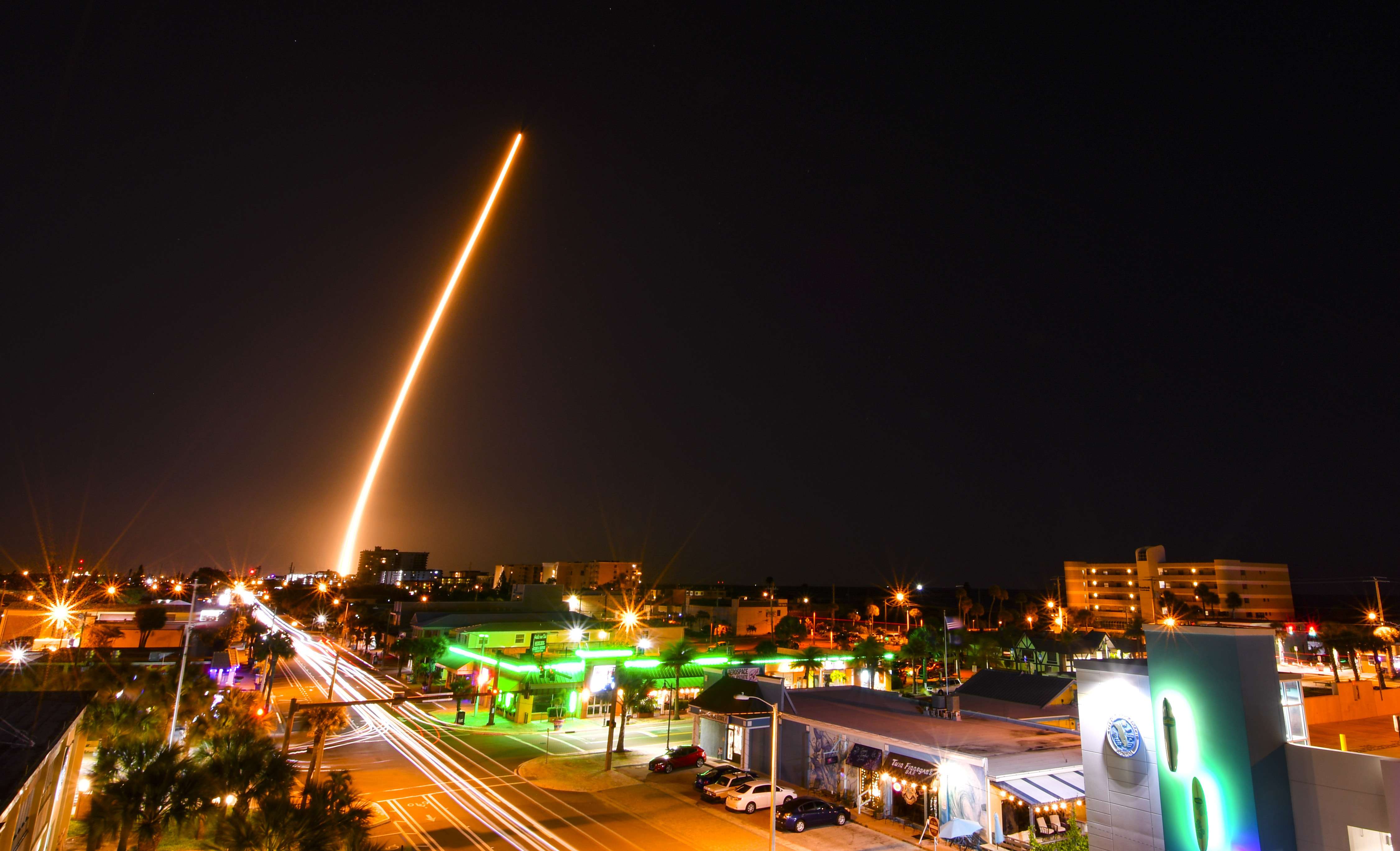 A SpaceX Falcon is launched from Cape Canaveral, Fla. (Florida Today via AP)