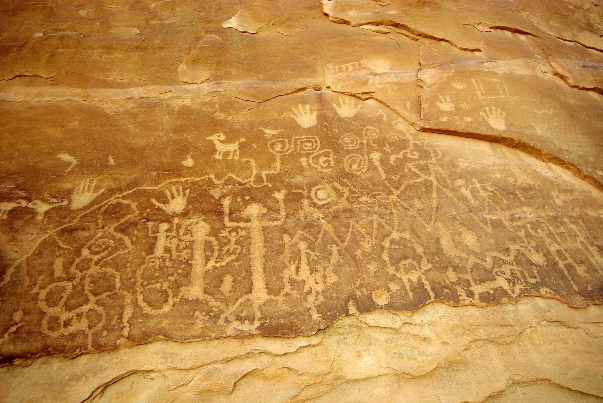 9. PetroglyphsMesa Verde National Park is also a popular place to see petroglyphs. One site is the Step House, which is accessible via a 100-foot descent and ascent along a winding path to see the petroglyphs, a cliff dwelling, and a pithouse. The path is 1-mile round trip and begins near the Wetherill Mesa Kiosk.Another area to see petroglyphs at the park is the Pipe Shrine House at the Far View Sites complex. The rugged Petroglyph Point Trail offers views of Spruce and Navajo Canyons and takes hikers to a large petroglyph panel about 1.4 miles from the trailhead.Photo Credit: Adam Baker (flickr).