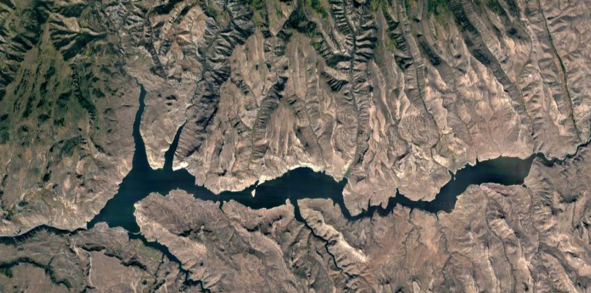 7. Blue Mesa ReservoirThe largest lake located entirely in the state of Colorado, Blue Mesa Reservoir has a shore-length of 96 miles. Bridges hop over the water at multiple points, making this spot easily explore-able from ground-level.Photo Credit: @2021 Google Maps.