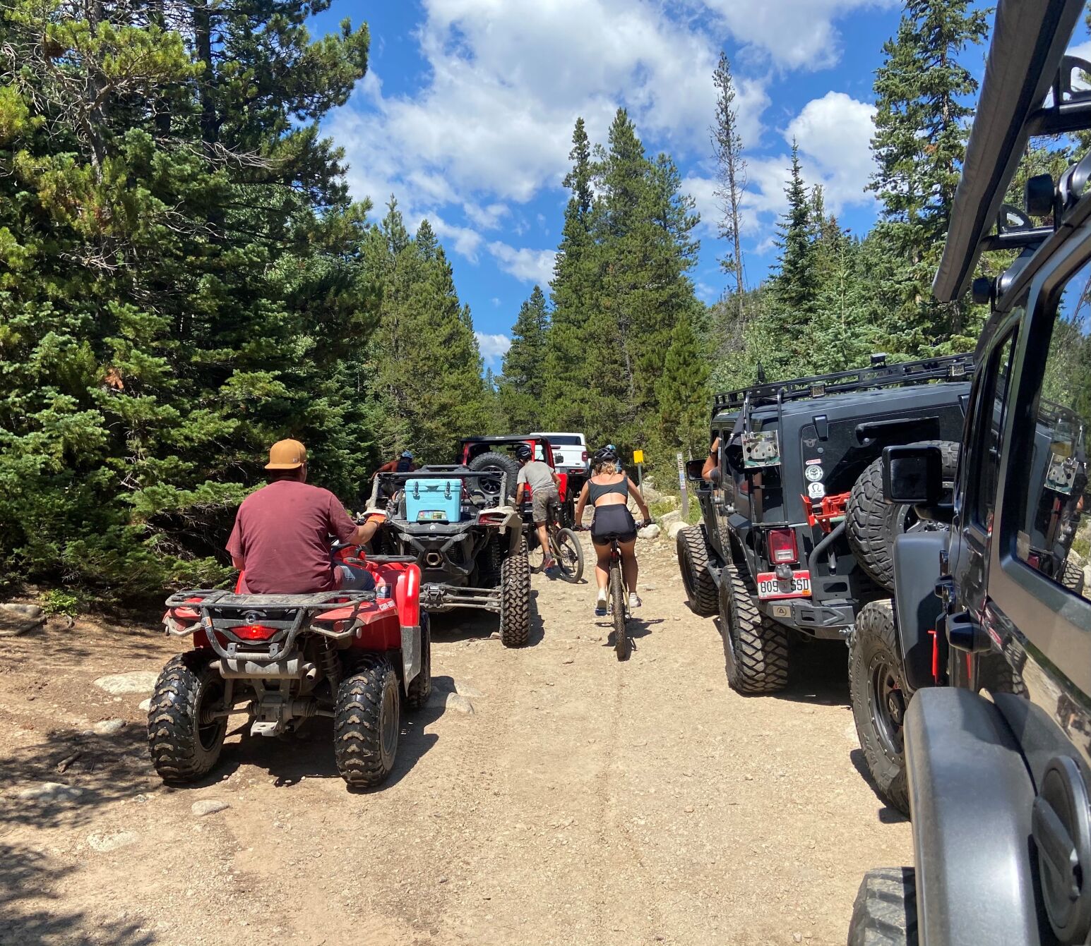 The busy scene captured near Coney Flats triailhead near Lyons during summer 2020. The year was marked by crowding in Colorado's outdoors. Photo courtesy U.S. Forest Service