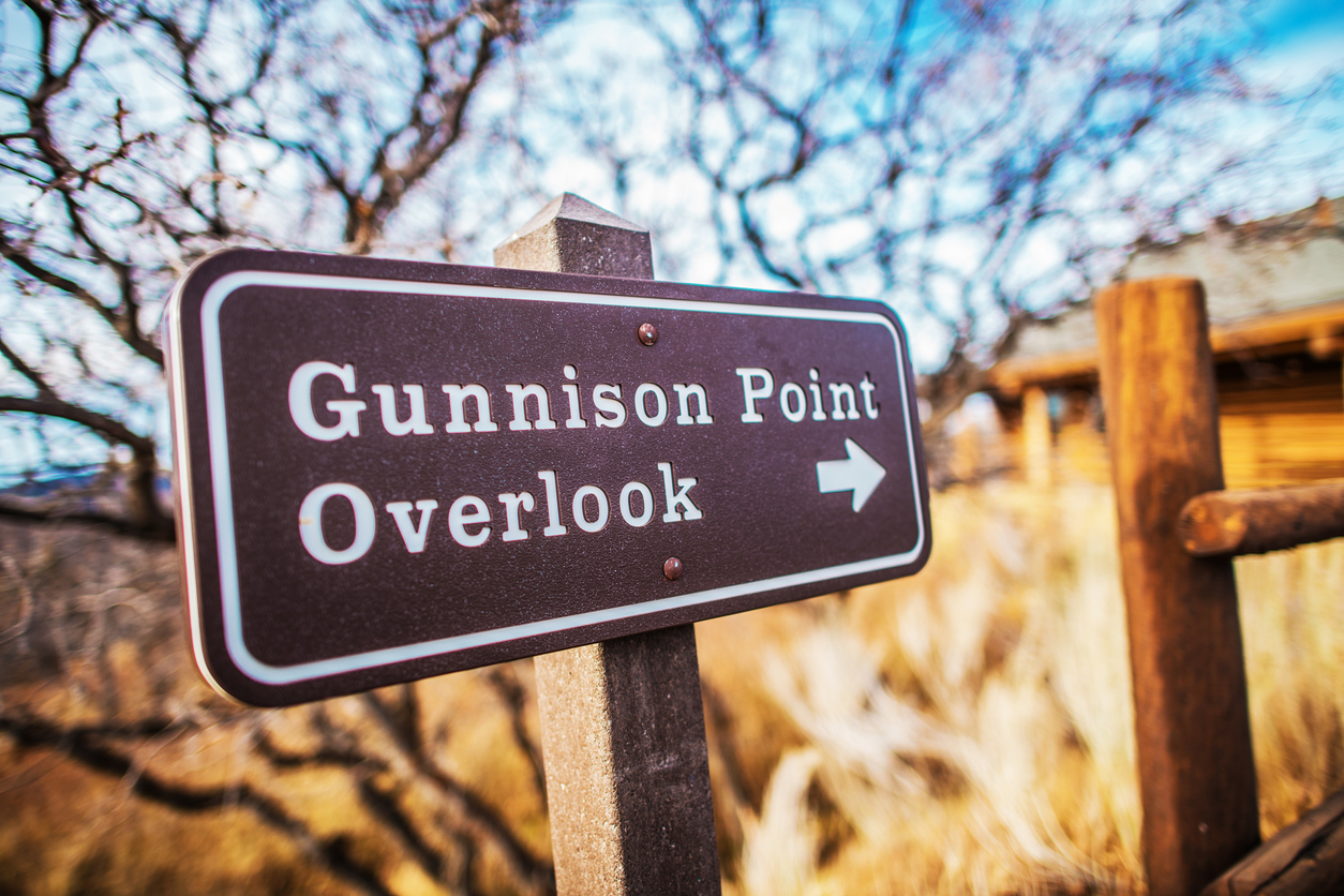 South Rim Visitor CenterThe South Rim Visitor Center features exhibits about the canyon and a gift shop. The visitor center is located 7 miles north on Colorado Highway 347 from the intersection with U.S. Highway 50.Photo Credit welcomia (iStock).