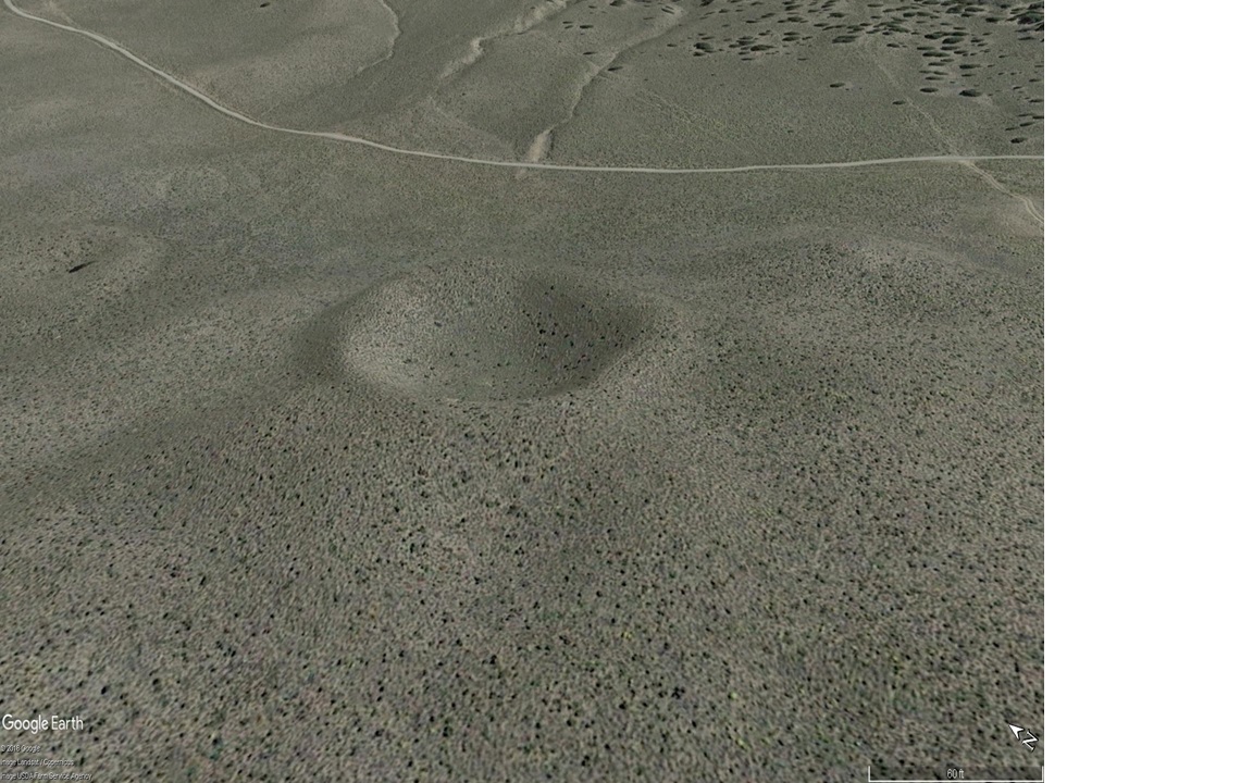 A satellite image of the Crestone Crater in the Great Sand Dunes National Park and Preserve.Photo Courtesy Katherine Faz, National Park Service at Great Sand Dunes National Park and Preserve