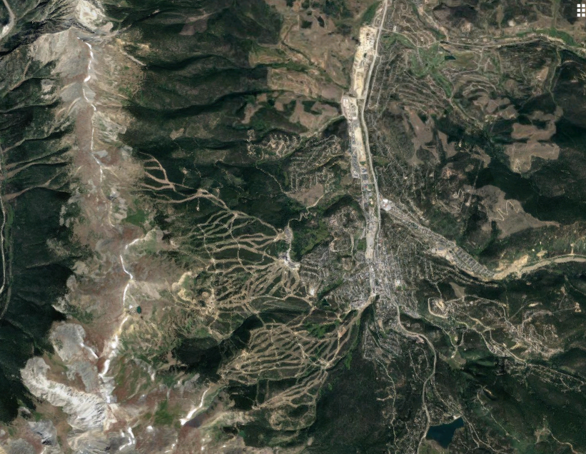 2. Breckenridge, ColoradoOne of Colorado's most visited ski resorts, Breckenridge is known for its location along the Ten Mile Range.Photo Credit: @2021 Google Maps.