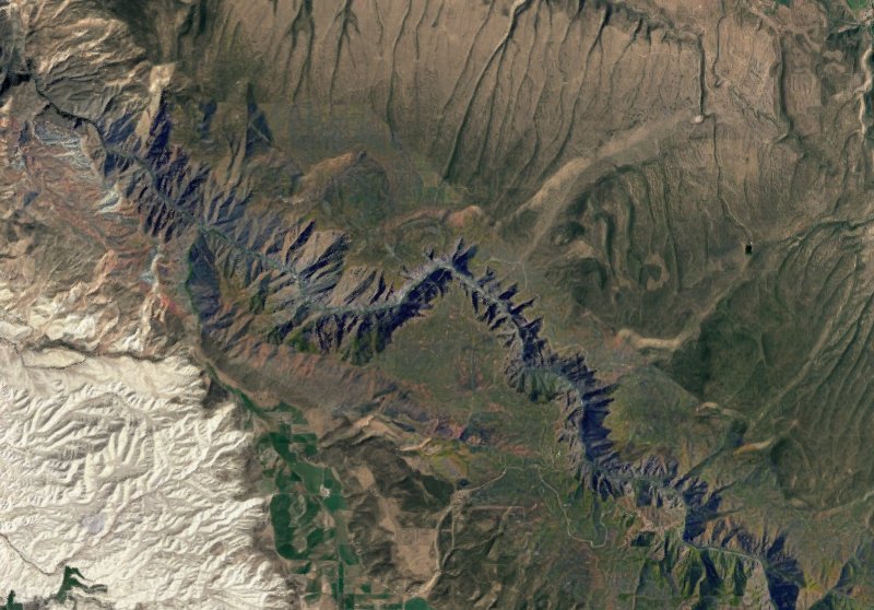 5. The Black Canyon of the GunnisonIt's well-known that the Black Canyon of the Gunnison is extremely narrow – some areas only see the sunlight for around 30 minutes a day. However, a view from space reveals just how narrow the canyon actually is. From this angle, it appears more like a river than a geographic feature with a 2,500-plus foot variance in elevation.Photo Credit: @2021 Google Maps.